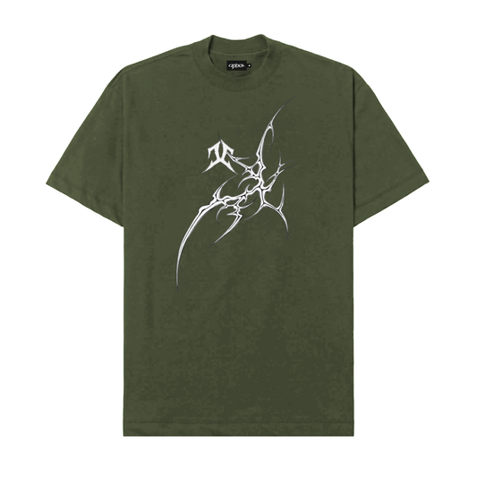 CIPHER "PLAGUE" OLIVE GREEN TEE OVERSIZED