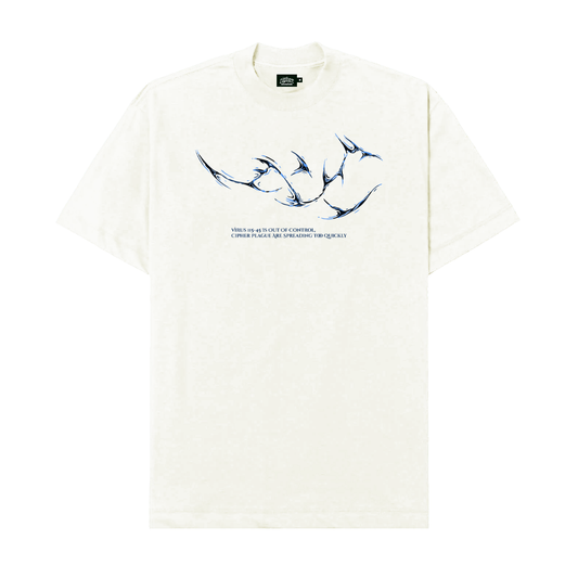 CIPHER "SIMBIO-C" OFF-WHITE TEE OVERSIZED