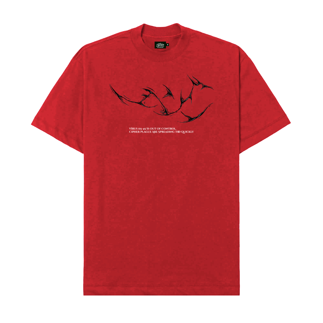 CIPHER "SIMBIO-C" RED TEE OVERSIZED