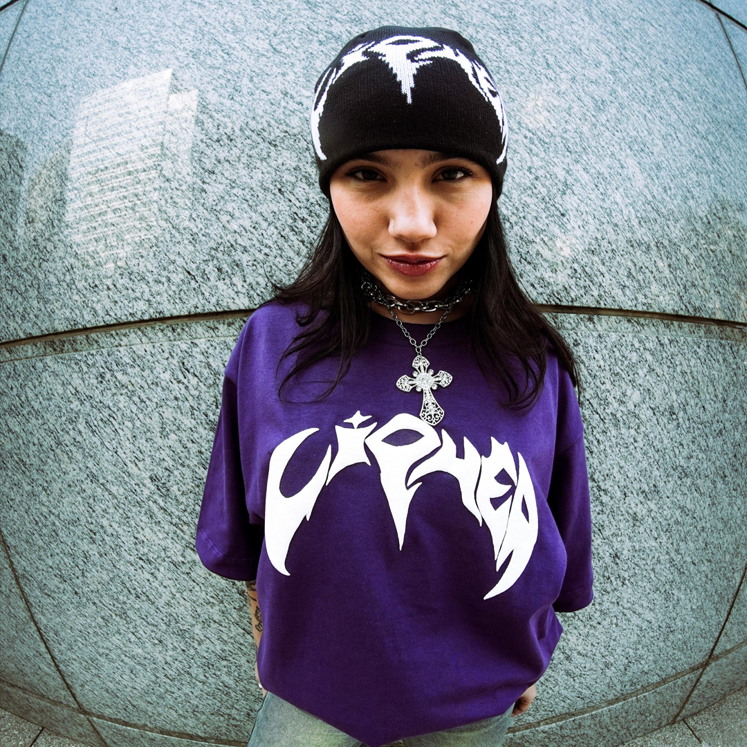 CIPHER "FLAG" PURPLE TEE OVERSIZED