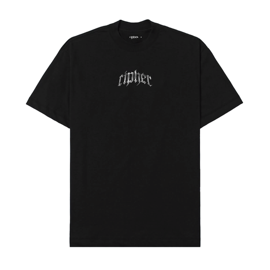 CIPHER "DOOMED" BLACK TEE OVERSIZED