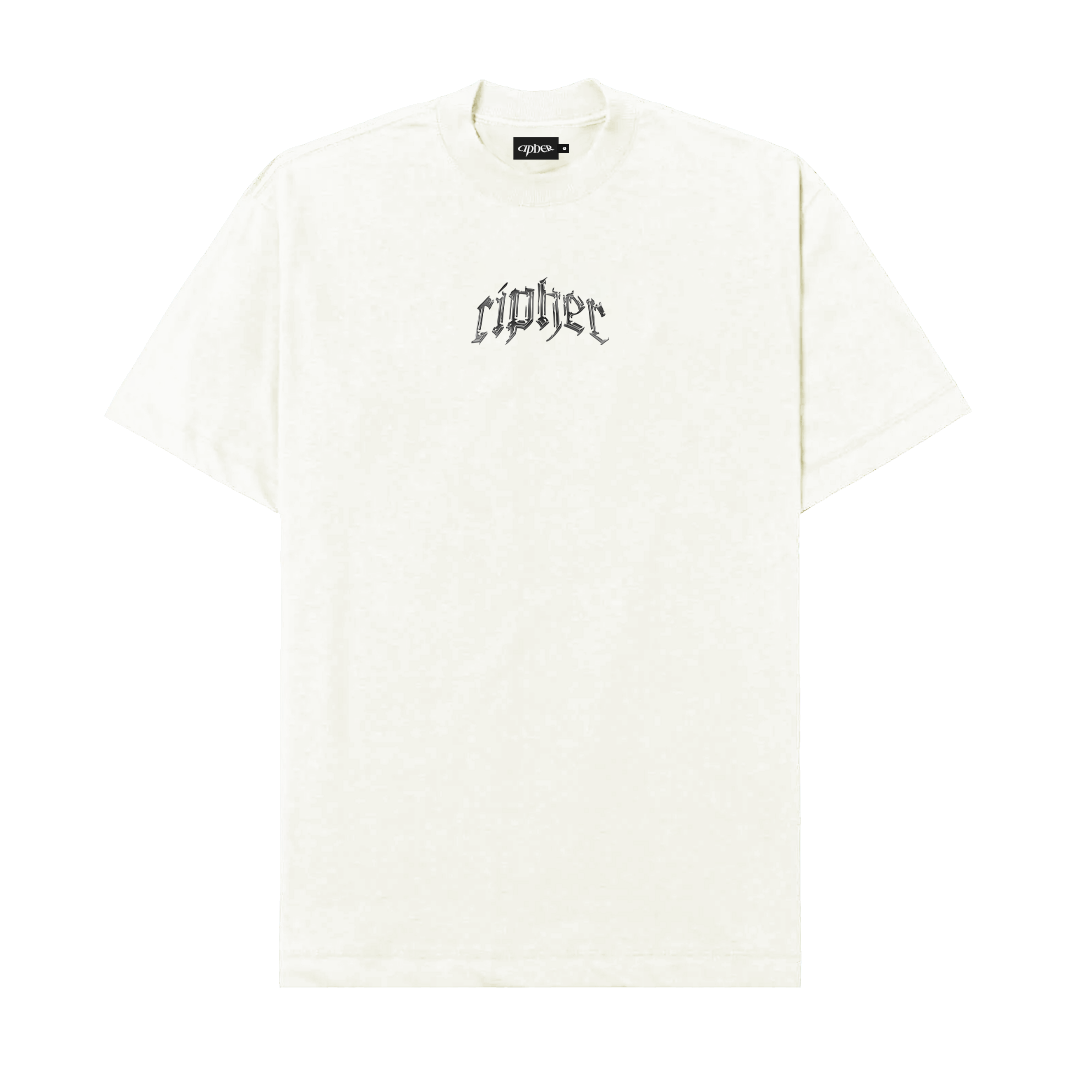 CIPHER "DOOMED" OFF-WHITE TEE OVERSIZED