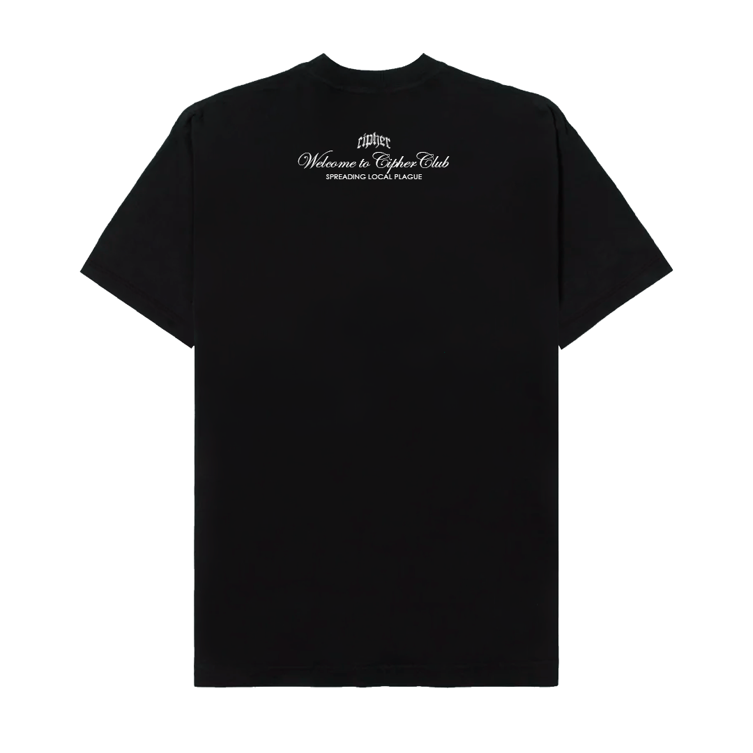 CIPHER "PLAGUE" BLACK TEE OVERSIZED