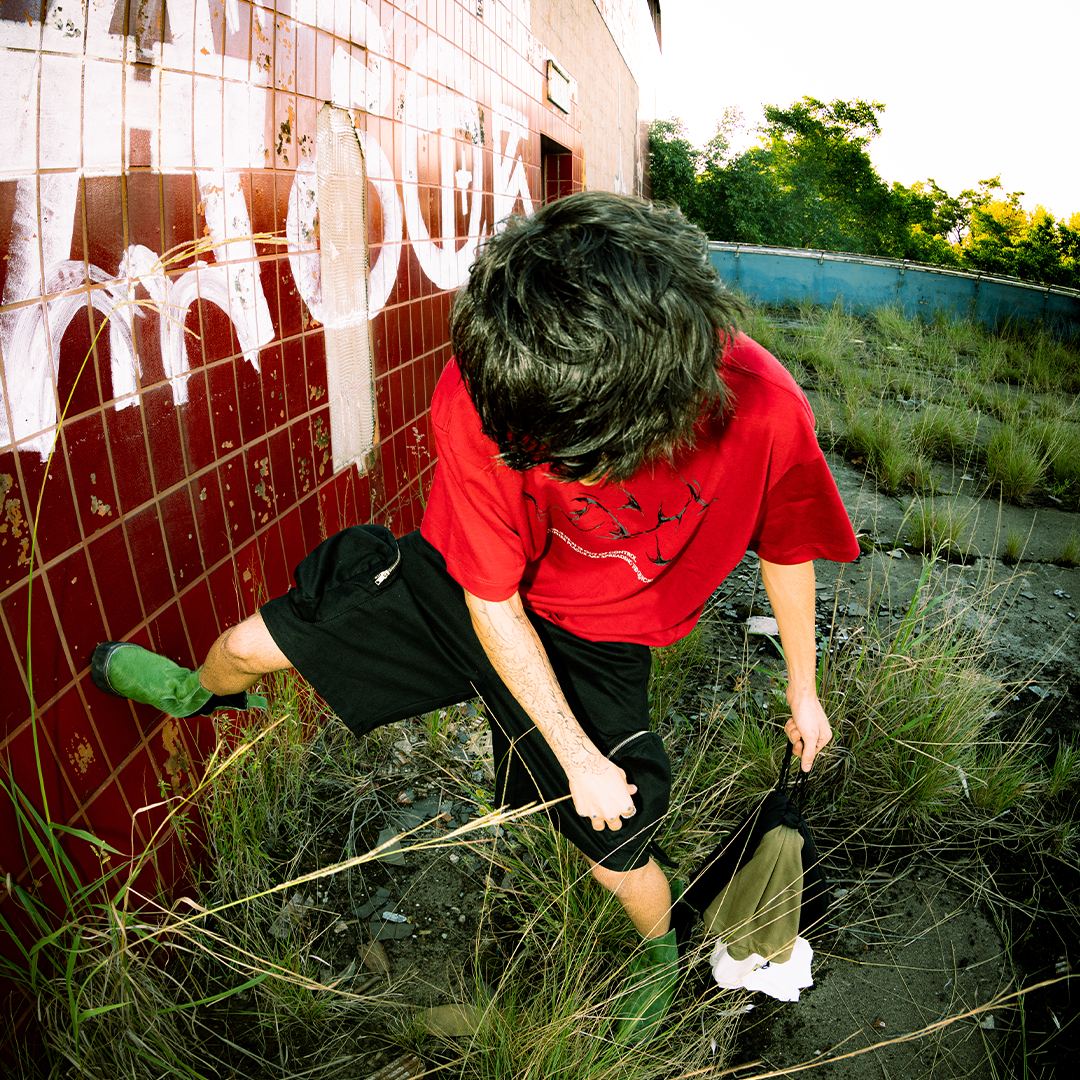 CIPHER "SIMBIO-C" RED TEE OVERSIZED